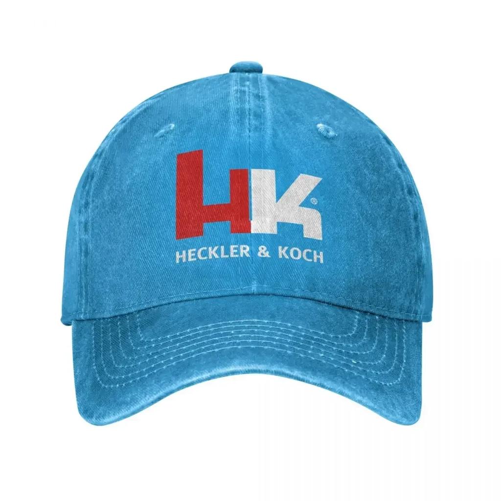 Винтажная бейсболка Heckler Koch HK для мужчин и женщин, потертая джинсовая, стираная, с защелкой, для тренировок, неструктурированная, мягкая кепка