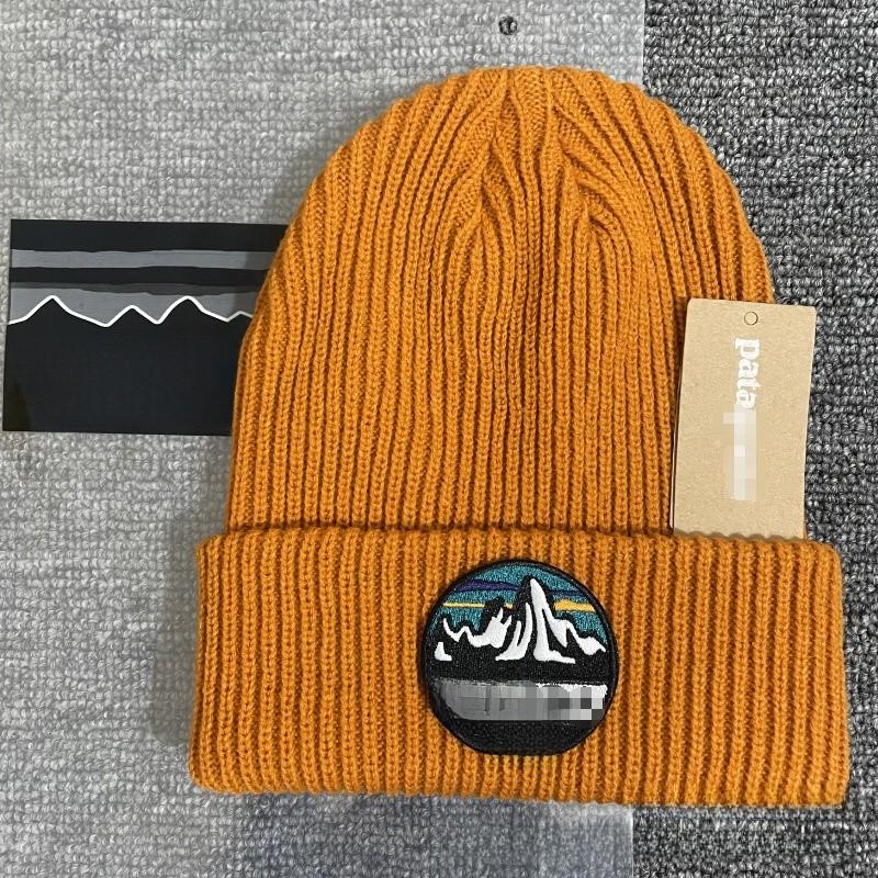 Street Style Knitted Beanie Cap With Embroidered Design For Urban Fashion