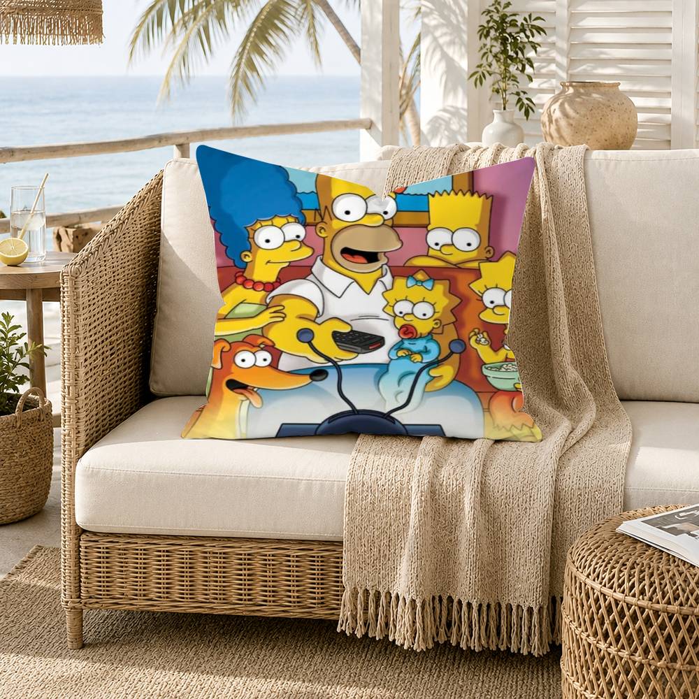 SSimpsons Cartoon Pillow Case for Sofa Living Room Home office Decor Protective Cover