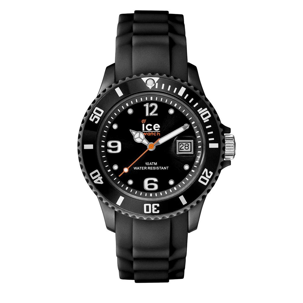 Authorized Distributor Ice Watch Unisex 000123 Small Black Ice Forever Silicone [ICE-WATCH] Women's