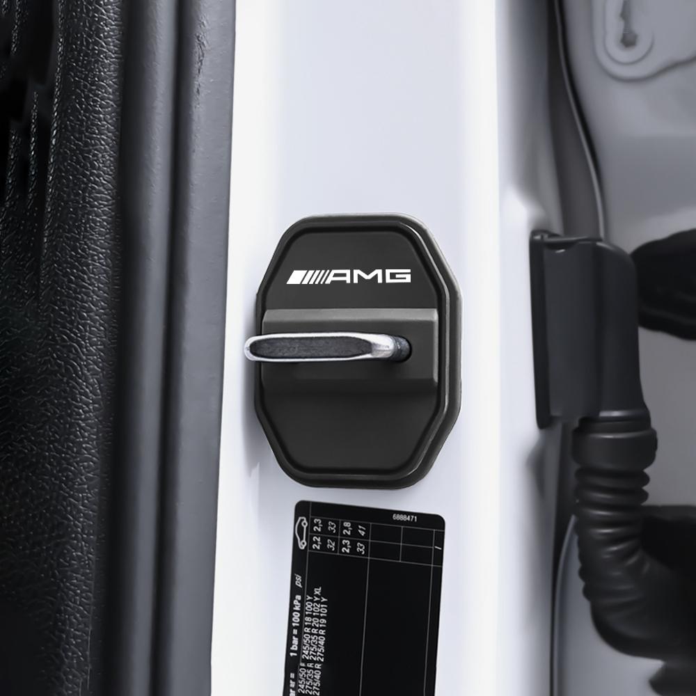 SUG2 Car Silicone Door Lock Cover Protective Cap Stickers Accessories For Mercedes Benz AMG W126 W140 W190 W222 4MATIC W204 W212 W203