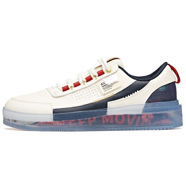 Anta Легкие прочные низкие кроссовки для скейтбординга мужские кроссовки белые черные красные 912118030-1