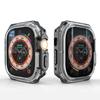 Чехол TPU PC без пленки для Apple Watch Ultra/Ultra 2 Series 9 8 7 6 5 4 SE 49 мм 44 мм 40 мм 45 мм 41 мм Прозрачный защитный бампер Аксессуары