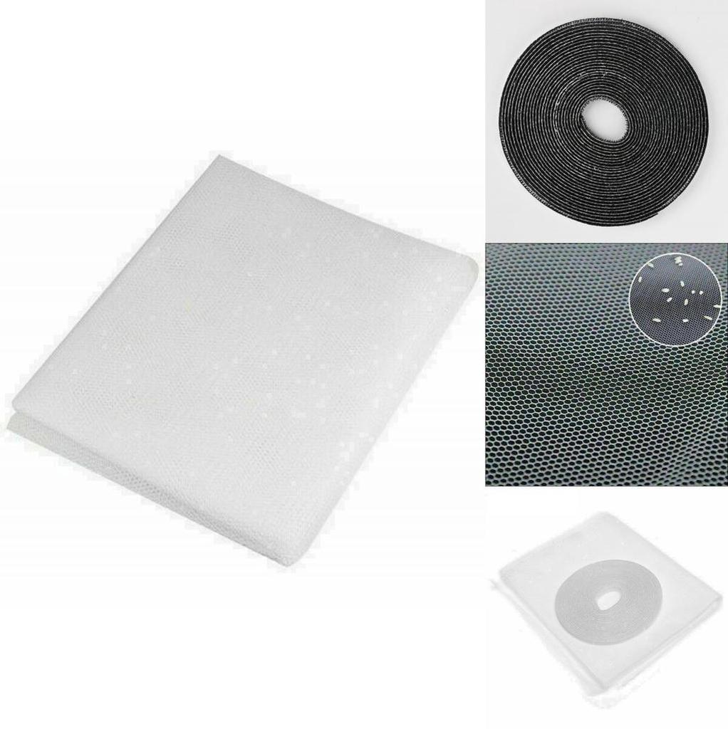 Премиальная сетчатая штора для окна/двери с самоклеящейся сеткой-защитой от комаров и насекомых