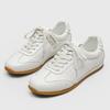 Mens White Casual Sneakers With Rubber Sole Comfortable Walking Shoes Office Daily Wear