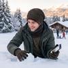 3 шт./комплект Теплый зимний набор: шапка, шарф, перчатки. Плюшевая подкладка. Перчатки с сенсорным экраном для мужчин и женщин
