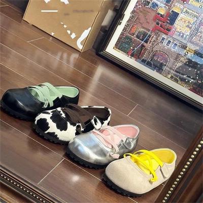 Новые ретро туфли-лодочки на одной педали 2025 осень квадратный носок мелкий вырез мягкая подошва маленькие ароматные туфли-пуфы одинарные туфли женские