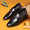 Popular Leather Men's Casual Dress New Business Leather Shoes Men's One-pedal Leather Shoes