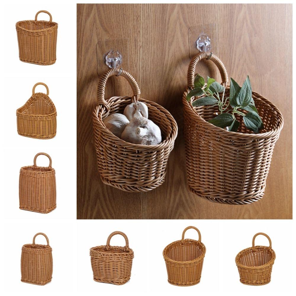 Plastic Vegetable Fruit Storage Baskets Hanging Wall Shelf Basket Garden Plant Baskets Home