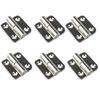 6Pcs Detachable Hinges - 304 Stainless Steel, Left-Hand Pull-And-Slide Joint Design Classic Style Durable Metal Hardware Accessories Ensures Safe