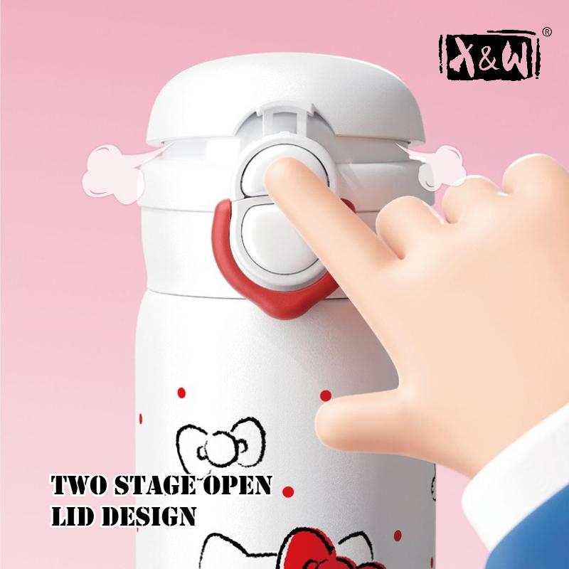 X&W 500 мл для Sanrio My Melody Термокружки Мультяшная Нержавеющая сталь Термос Студенческая Милая Изолированная Бутылка для воды Детская Кружка