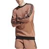 Adidas Originals Retro Trefoil Logo Colorblock Crewneck Sweatshirt Men Sweatshirt Brown HS2080