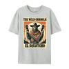 Funny Mexican Bigfoot El Squatcho The Wild Chancla Men's T-Shirts High Quality Vintage