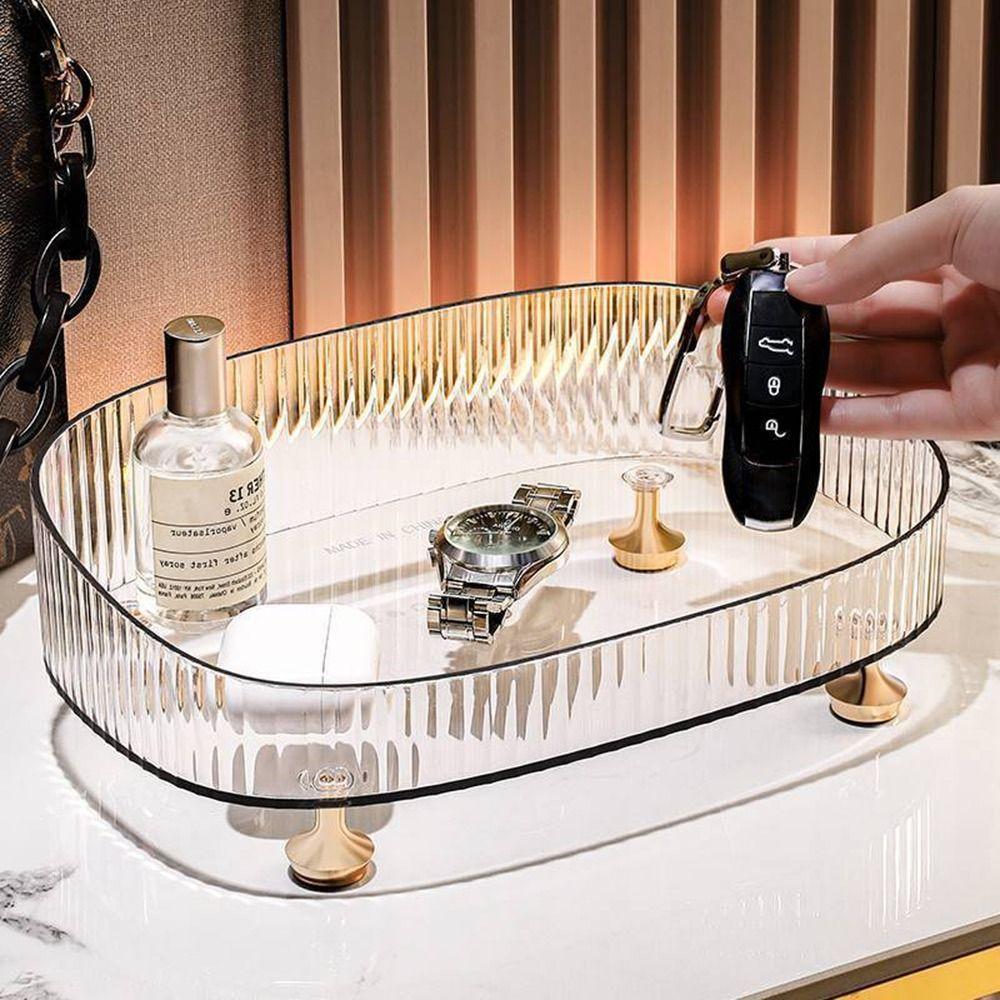 Прозрачный органайзер для столешницы, противоскользящий туалетный столик, органайзер для косметики и духов, домашний