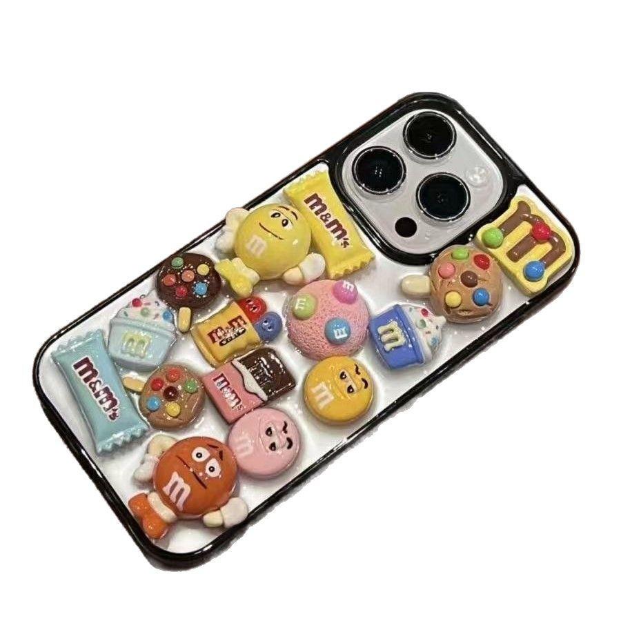 Чехол Apple iPhone 17 3D Мультяшный M&M's Печенье и Мороженое
