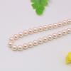 10mm Light Pink Shell Pearl Round Beads Necklace Pearl Neckwear Jewelry,AAA Neckchain,5cm Extension Chain,Girls Women's Party Gifts