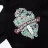 834 CHROME HEARTS Осень-Зима Новая Классический Стиль Большой Размер Толстовка с Капюшоном на Молнии с Логотипом, Подходит для Ношения Парами