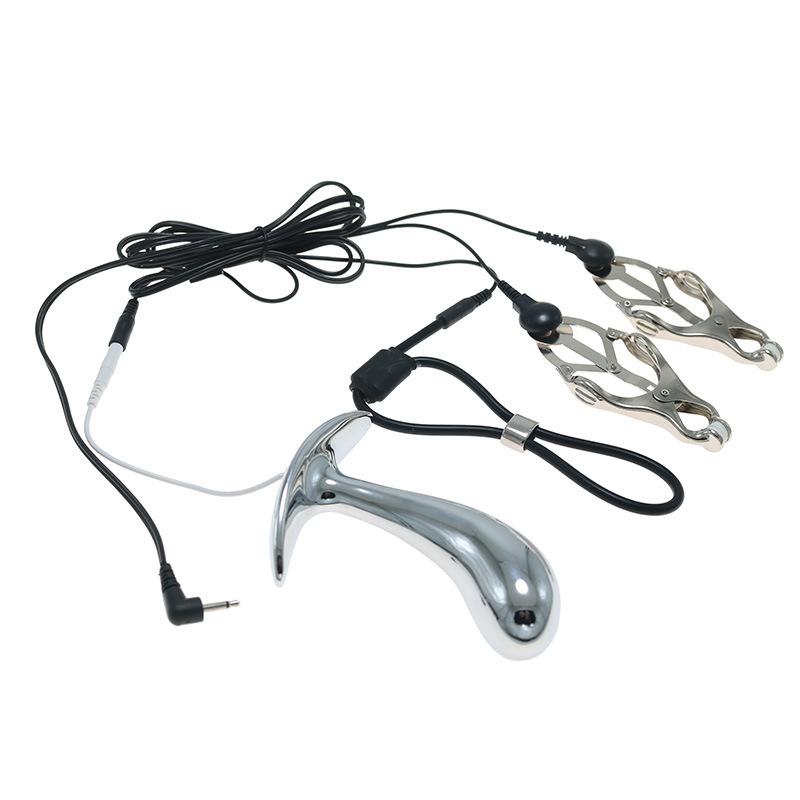 Электрошоковый импульсный зажим для сосков точка G анальная пробка кольцо для пениса мужчины и женщины страсть обучение мастурбация сексуальный секс-продукт