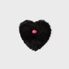 Collet Heart Furry Doll Stickon Black