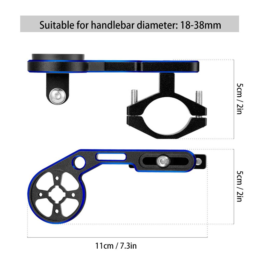 Bicycle Computer Mount Adjustable Out Front Bike Handlebar Mount Holder with Camera Adapter Light Holder for Garmin for