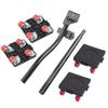 New 6 Pcs/Set Furniture Mover Set Furniture Mover Tool Transport Lifter Heavy Stuffs Moving Wheel Roller Bar Hand Tools