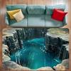 3D Visual Decoration Entrance Entrance Crystal Velvet Floor Mat Door Mat Dirt-resistant and Wear-resistant Floor Mat