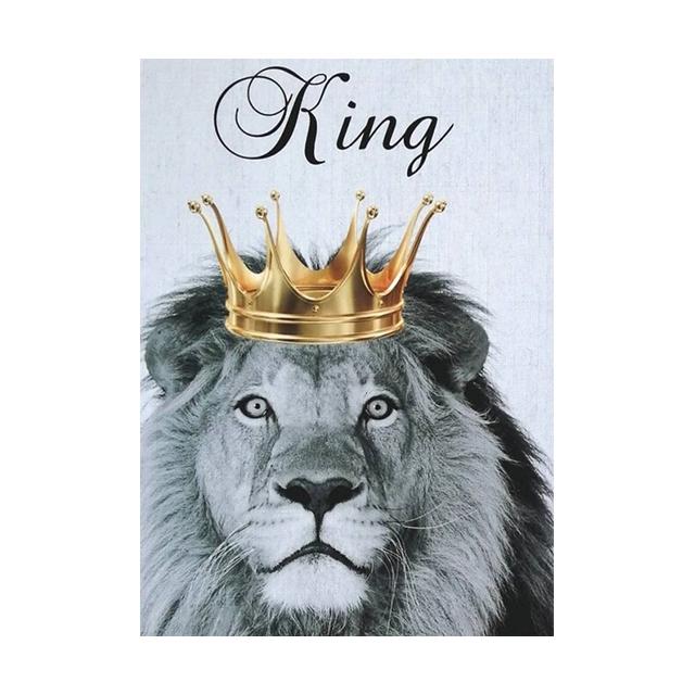 Семья льва, Корона, принт, холст, картина, галерея, Настенный декор, постеры, абстрактные животные с автографом, черно-белые фотографии, подарок