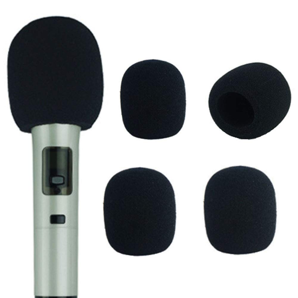 HIRAISM Microphone Sponge Windshield 5pcs Black