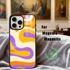 R-Retro P-Pattern Phone Case For iPhone17,16,15,14,13,12,11 Plus,Pro Max Magnetic For Magsafe Wireless Charging