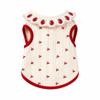 Thin Cat Pullover Cherry Pattern Pet Shirt Cute Cat Flower Edge Vest  Pet Clothing
