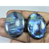 42-43 MM Natural Labradorite Multi Oval Cabochon Loose Gemstone 2 Pcs Lot D-193
