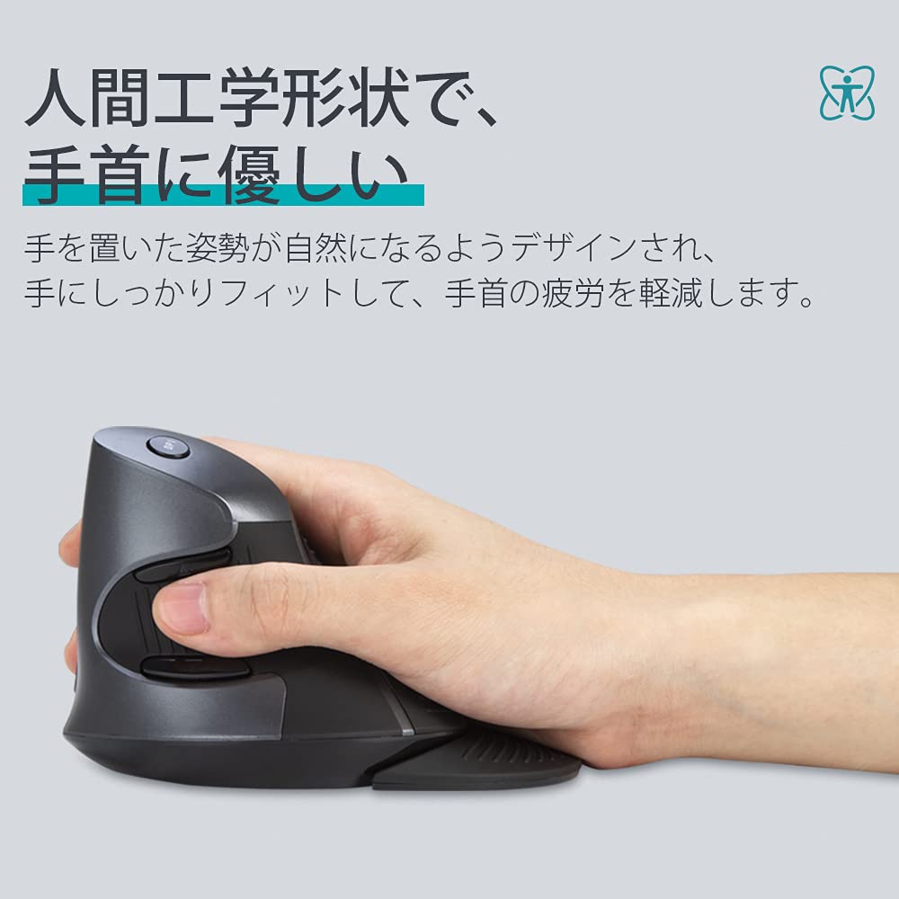 DELUX Беспроводная Эргономичная Мышь Тихая Вертикальная Съемная Кисть 6 Карпальная Рука для 2.4G Мыши, Подставка для запястья, 800/1200/1600 DPI, Кнопки, Туннельный синдром, Запястье, Усталость,