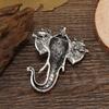 Lucky Auspicious Enamel Elephant Brooches for Women Classic Crystal Animal Metal Brooch Pins Personality Jewelry Gifts