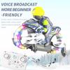 2.4G Remote Control RC Flying Motorcycle Night LED Lights Land Air Dual-Use Toy  Land Air Play
