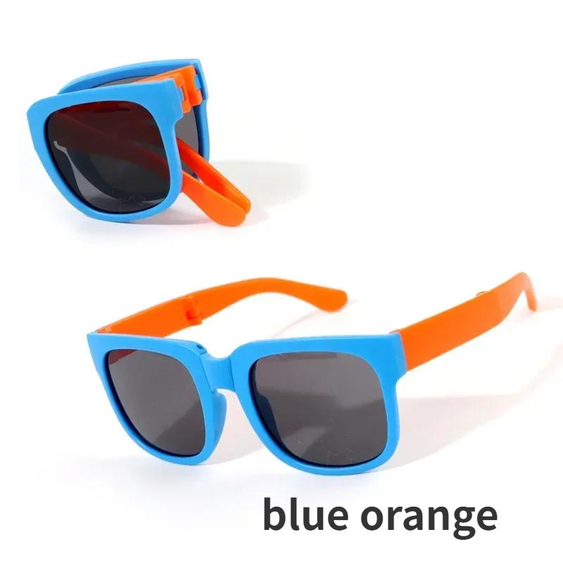 Складные уличные детские солнцезащитные очки для мальчиков и девочек, брендовый дизайн, портативные квадратные детские очки, детские солнцезащитные очки, уличная защита UV400