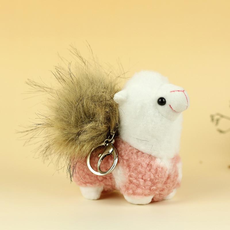 Alpaca Cartoon Plush Doll Collectors Animal Stuffed Toys Key Chain Pendant Bag