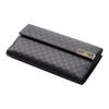 Gucci Длинный бифолд кошелек из тисненой кожи GG черного цвета для унисекс на каждый день