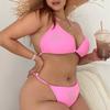 Модный женский сексуальный темпераментный пляжный костюм с открытой спиной, сплит-бикини, купальник