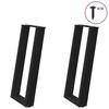 VidaXL U-Shaped Console Table Legs, 2 Pieces, Black, 38 X (72-73) Cm, Steel 4012780