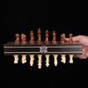 Wooden Magnetic 3-in-1 Chess Set: Portable, Foldable, Educational, Competitive Game
