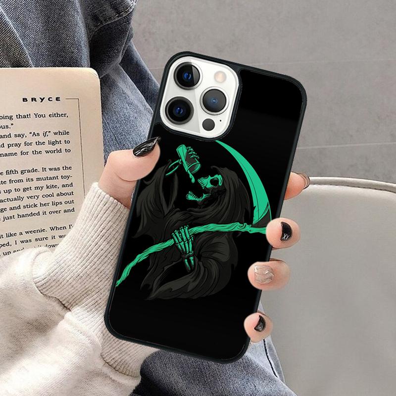 Чехол для телефона «Скелет средний палец» для iPhone 16 15 SE2020 6 7 8 Plus для Apple 13 11 12 14 Mini Pro Max Cover coque Shell