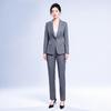Women's Professional One-Button Blazer and Trouser Suit Set