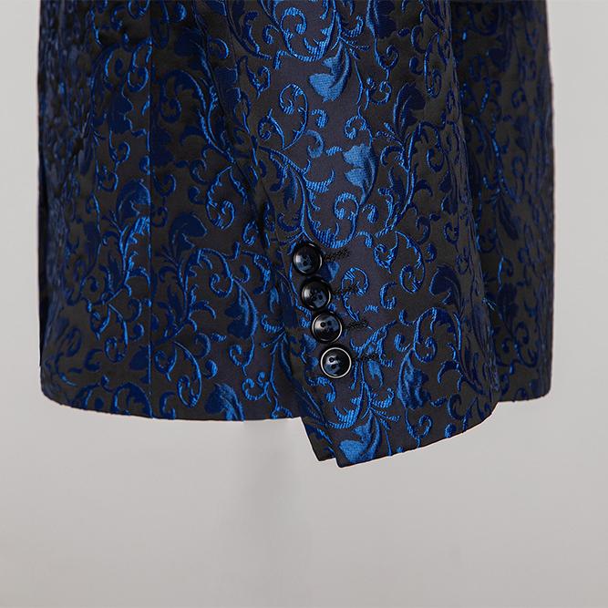 Мужские пиджаки жаккардовый костюм многоцветный тонкий выпускной свадебный сценический костюм