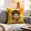 Character Monchhichi Cushion Cover 1Pcs Decorative Covers Soft Cushion Case For Sofa Couch Decor 40X40 45X45 Pillowcases