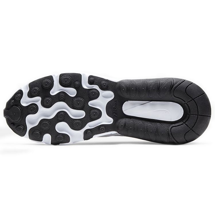 Nike Air Max 270 React White Women Sneakers Black Metallic-Silver CI3899-101