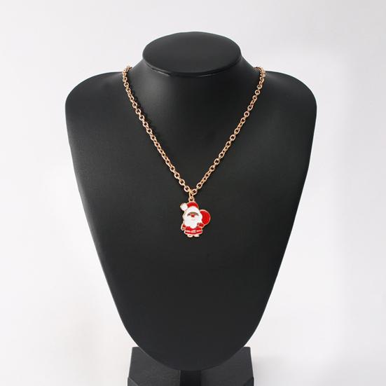 Женское ожерелье, декоративное универсальное блестящее ожерелье с подвеской на рождественскую тематику для повседневного ношения