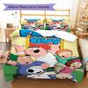 Family Guy Pattern Bedding,Quilt Set Quilt Cover Pillowcase Home Birthday Gift (1 * duvet cover + 2 * pillowcase, without core)
