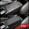 For   Hyundai Tucson Armrest Cushion Pad Console PU Leather Cover Black