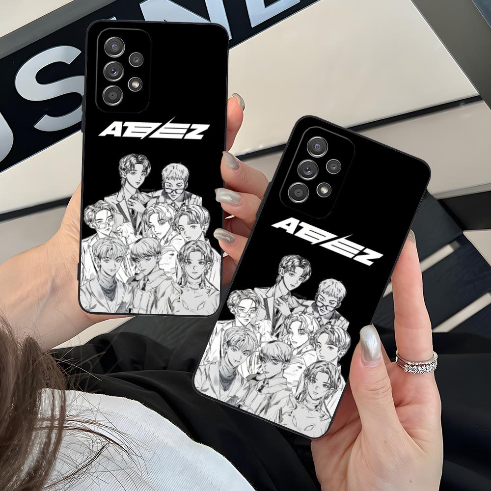 Чехол для телефона KPOP Z-ATEEZS для Samsung Galaxy A73 72 71 70 56 55 54 53 52 36 35 34 23 16 15 5G Цветная Печать Роскошные Мобильные Телефоны