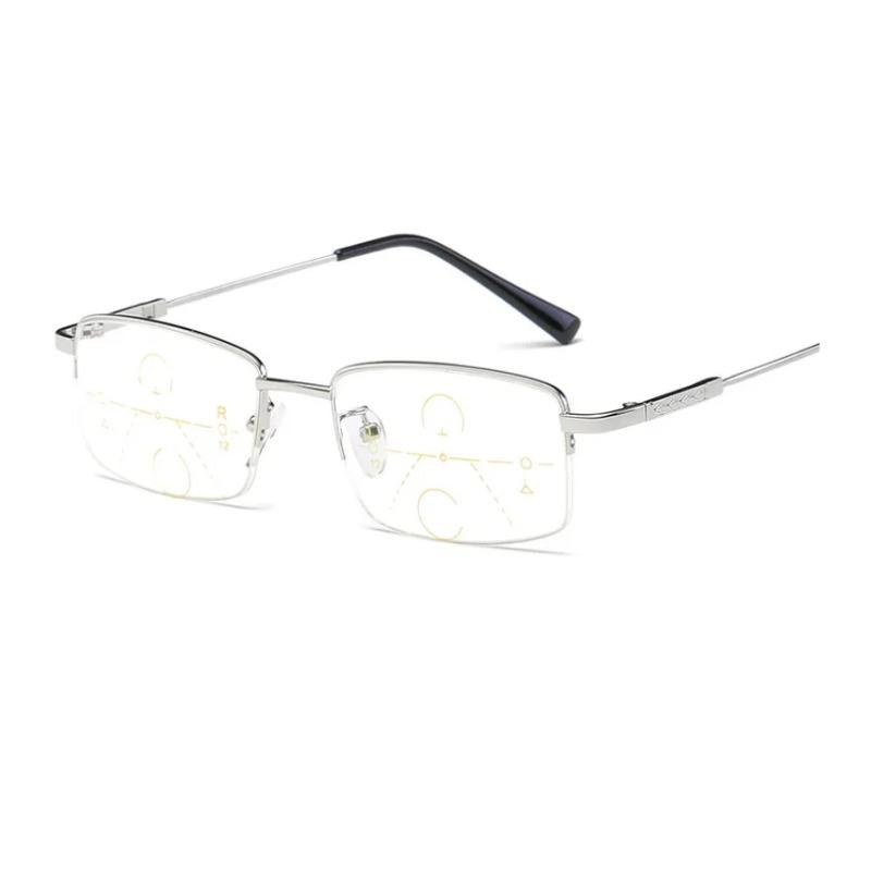 High Quality Progressive Multifocal Reading Glasses Men Titanium Anti Blue Light Glasses Women Casual Eyewear For Elderly